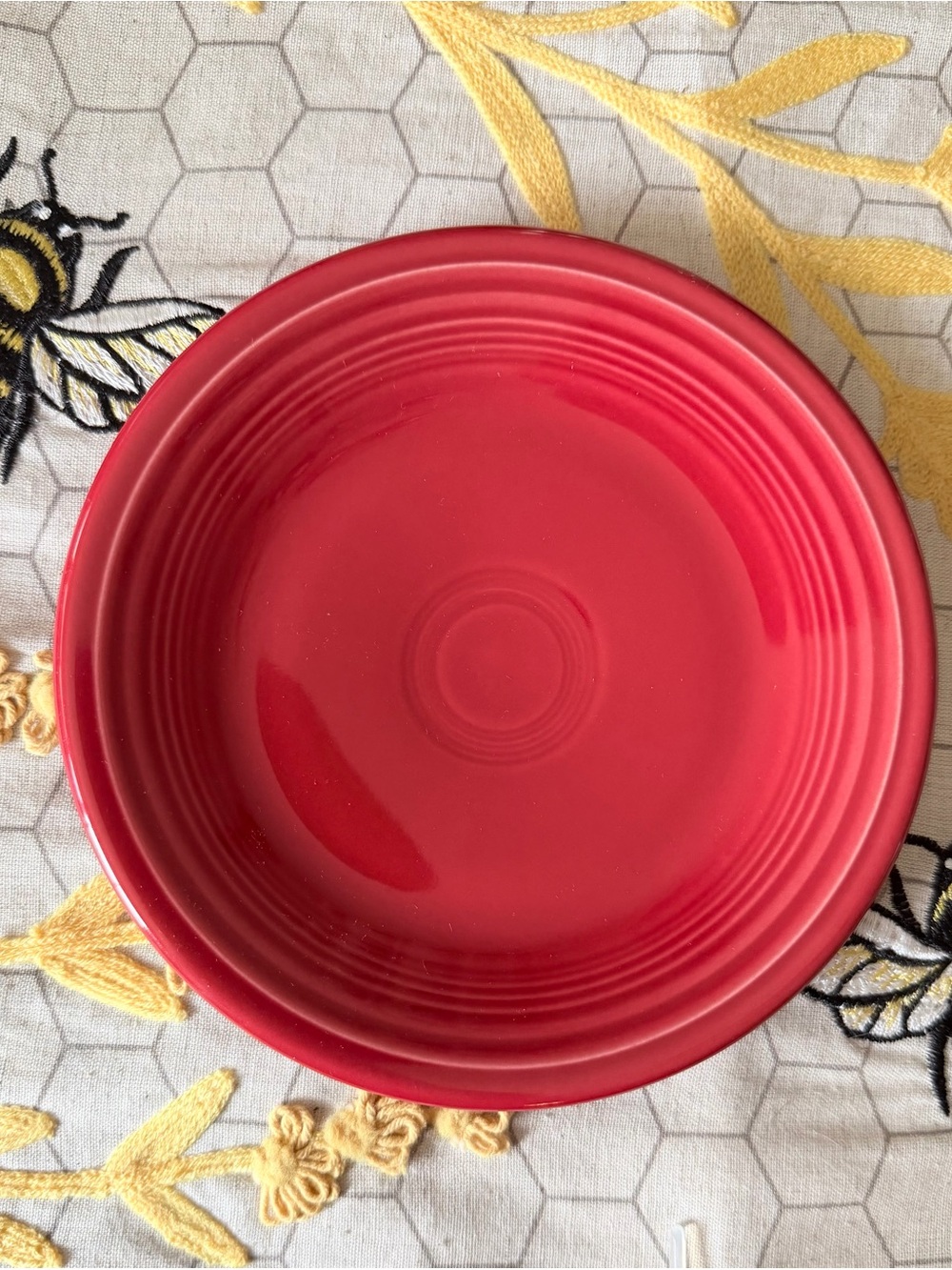 Fiesta Fiestaware Scarlet Red 7 1/2” Dessert Plate Excellent Condition